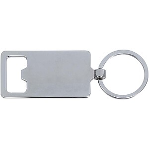 Snapper bamboo keychain with bottle opener, natural