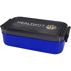 Snappy lunch box and cutlery set, blue