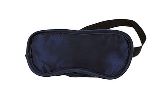 Soft sleeping mask, adjustable elastic band with plastic closure,colour navy blue