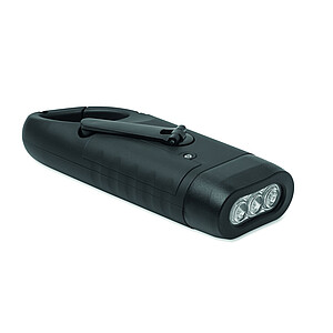 Solar torch with dynamo crank