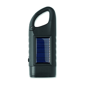 Solar torch with dynamo crank