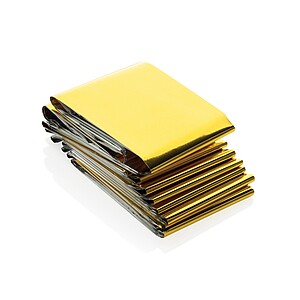 Solra emergency blanket in RCS recycled RPET pouch, black