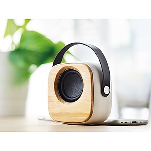 Speaker 3W with bamboo front