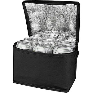 Spectrum 6-can recycled non-woven cooler bag 4L, solid black