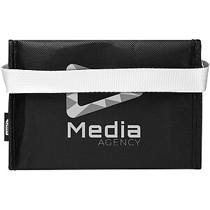 Spectrum 6-can recycled non-woven cooler bag 4L, solid black