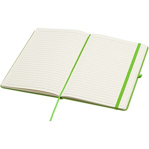 Spectrum Plus A5 hard cover notebook, lime green