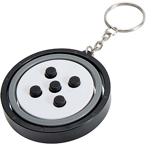 Spinx recycled plastic gyroscope fidget keychain, solid black