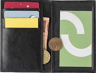 Split leather RFID (anti skimming) credit card wall