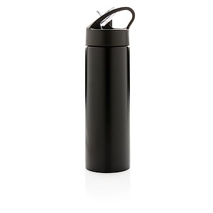 Sport bottle with straw,black