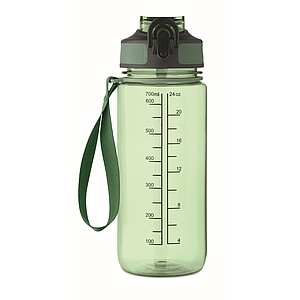 Sports bottle 700ml, transparent green
