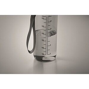 Sports bottle 700ml, transparent grey