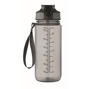 Sports bottle 700ml, transparent grey