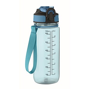 Sports bottle 700ml, transparent light blue