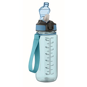 Sports bottle 700ml, transparent light blue