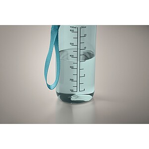 Sports bottle 700ml, transparent light blue