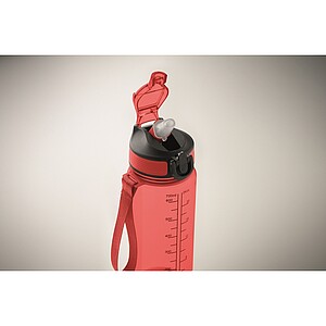 Sports bottle 700ml, transparent red