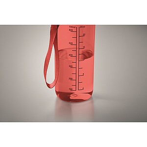 Sports bottle 700ml, transparent red