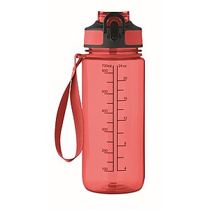 Sports bottle 700ml, transparent red