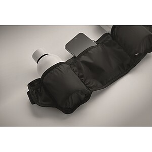 Sports waist bag 420D RPET, black