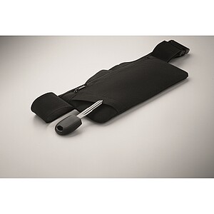 Sports waist bag 600D RPET, black