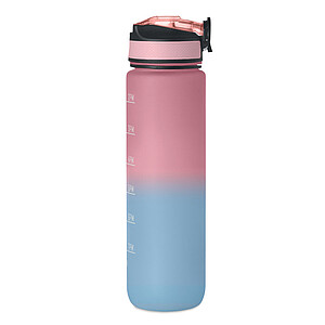 Sports water bottle RPET 1L, baby pink