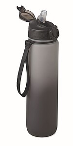 Sports water bottle RPET 1L, black
