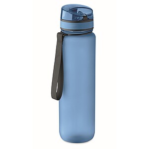 Sports water bottle RPET 1L, transparent light blue