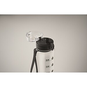 Sports water bottle RPET 1L, transparent