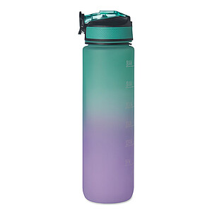 Sports water bottle RPET 1L, turquoise