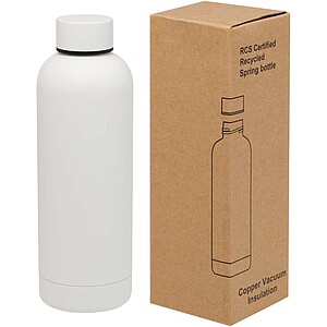 Spring 500 ml RCS certified recycled stainless steel copper vacuum insulated bottle, white
