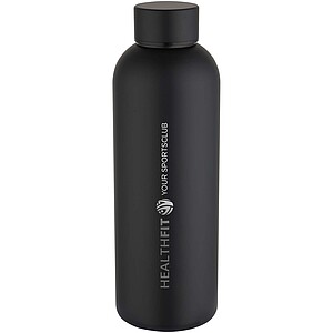 Spring 750 ml RCS recycled single wall stainless steel water bottle, black