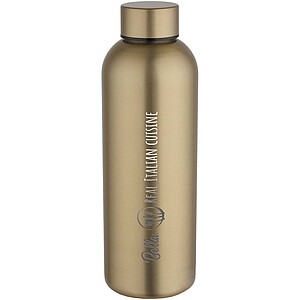Spring 750 ml RCS recycled single wall stainless steel water bottle, gold