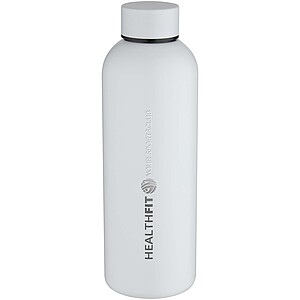 Spring 750 ml RCS recycled single wall stainless steel water bottle, white