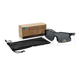 SproShield RCS plastic activity glasses with polarized lens, black