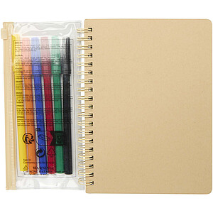 Squiggle B6 hard cover notebook and markers set