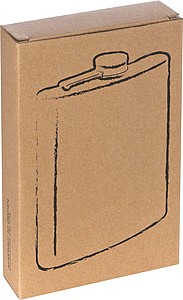 Stainless metal hip flask, grey