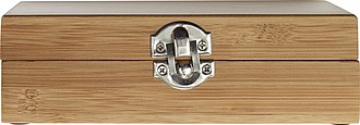 Stainless steel and bamboo wine set