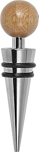 Stainless steel and bamboo wine set