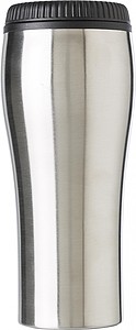 Stainless steel cup (450 ml) with PP interior and lid.