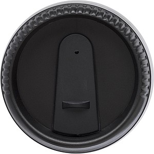 Stainless steel cup (450 ml) with PP interior and lid.