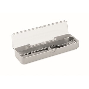 Stainless steel cutlery set, grey