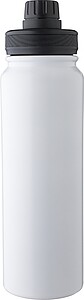 Stainless steel double walled bottle (800 ml), white