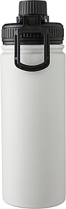 Stainless steel double-walled drinking bottle 500 ml Chad, white