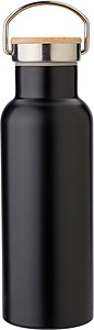 Stainless steel double-walled drinking bottle