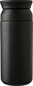 Stainless steel double-walled drinking mug 350 ml Gwen, black