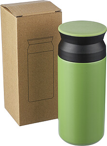 Stainless steel double-walled drinking mug 350 ml Gwen, green