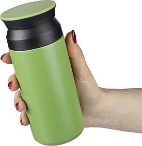 Stainless steel double-walled drinking mug 350 ml Gwen, green