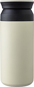Stainless steel double-walled drinking mug 350 ml Gwen, off white