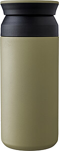 Stainless steel double-walled drinking mug 350 ml Gwen, taupe
