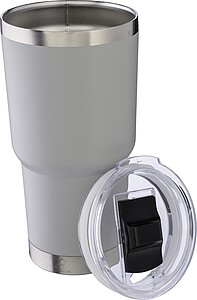 Stainless steel double-walled drinking mug 590 ml Arnold, grey